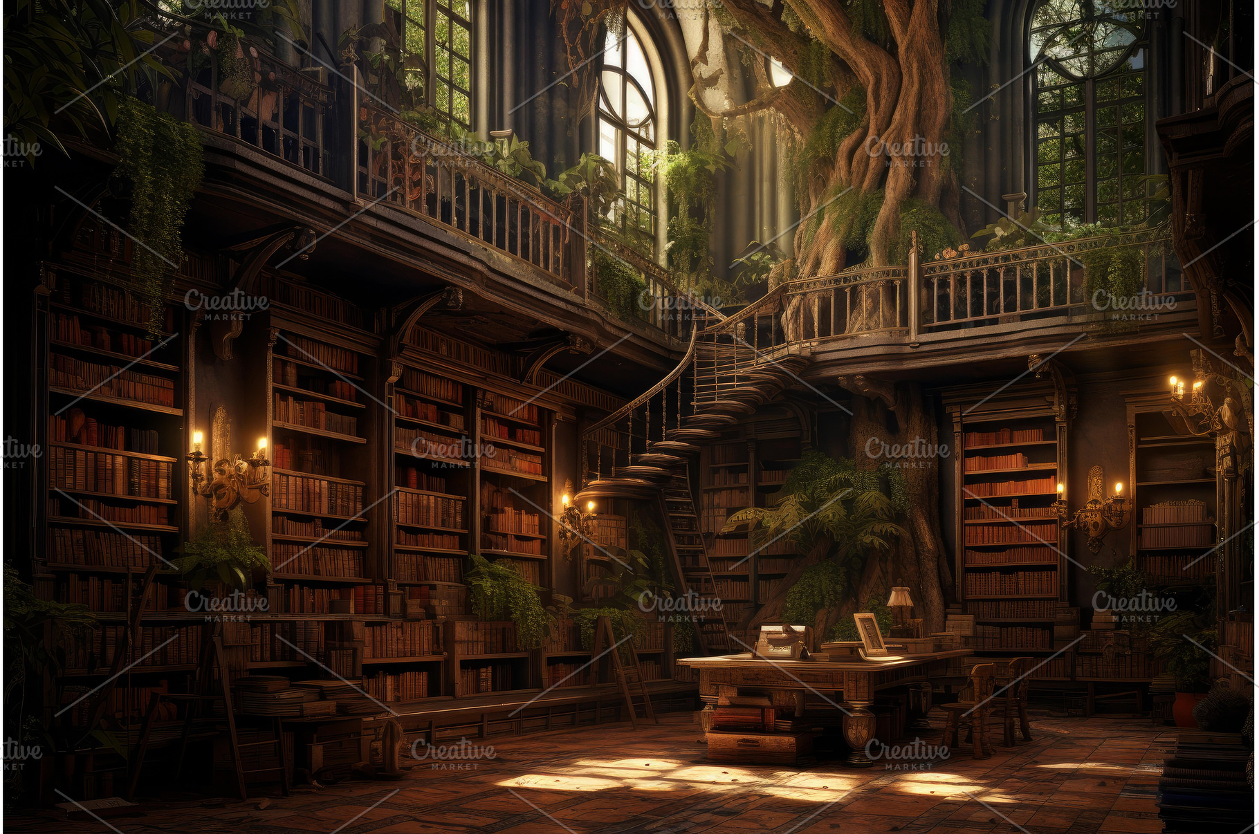 Serene Old library education, a School & Education Photo by Ylivdesign