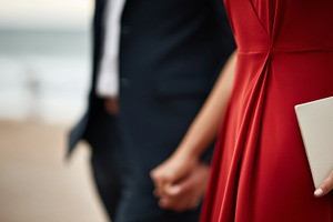 Elegant couple holding hands, a Person Photo by MistyDay