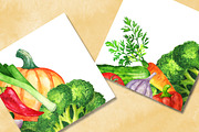 Watercolor set of vegetables, a Food Illustration by Color_Brush (Thumbnail 7 of 7)