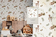 Woodland kids patterns Cute animals, an Animal Illustration by 60secondsArt (Thumbnail 12 of 16)