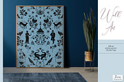 Homestead Linocut Patterns & Motifs, a Pattern Graphic by Zeesi Design Garden (Thumbnail 7 of 11)