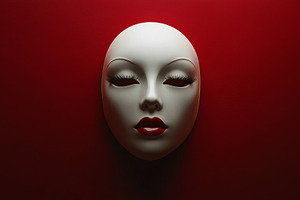 Mysterious Artistic Mask with Dramatic Lighting, an Abstract Photo by Natalia Klenova's Shop
