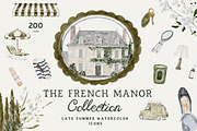 Handdrawn French Cottage Watercolor, an Object Graphic by Laras Wonderland (Thumbnail 1 of 12)