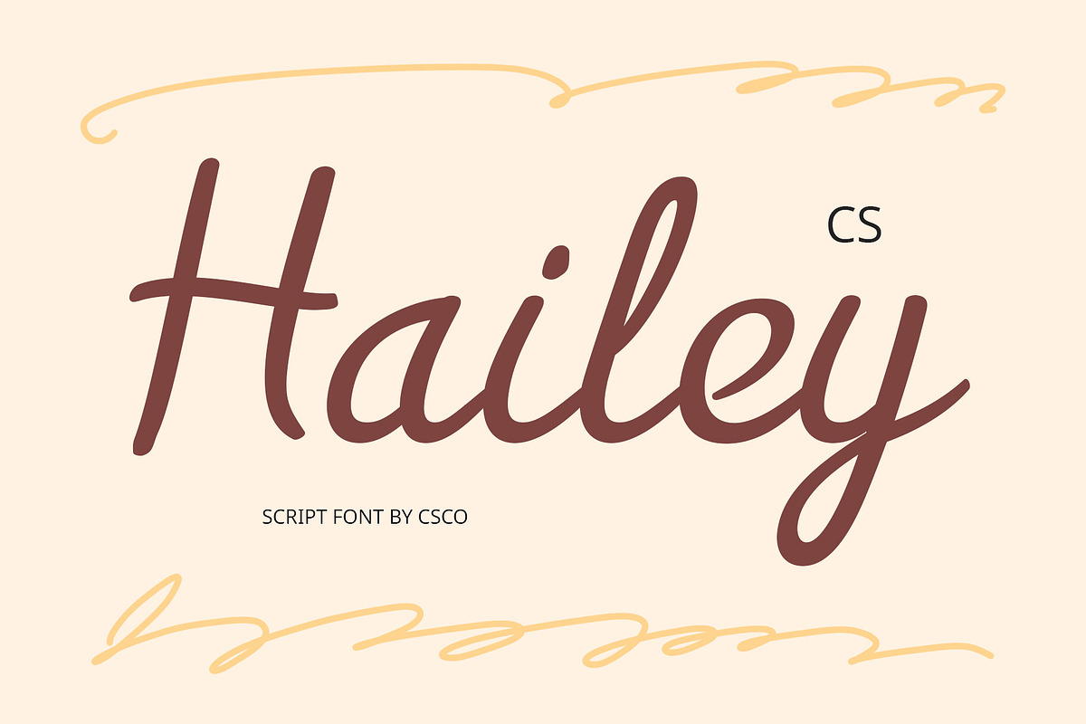 CS Hailey – Script Font, a Script Font by Craft Supply Co. (Photo 1 of 8)