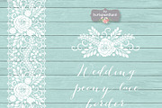 Vector wedding peony lace border, an Illustration by burlapandlace (Thumbnail 5 of 5)