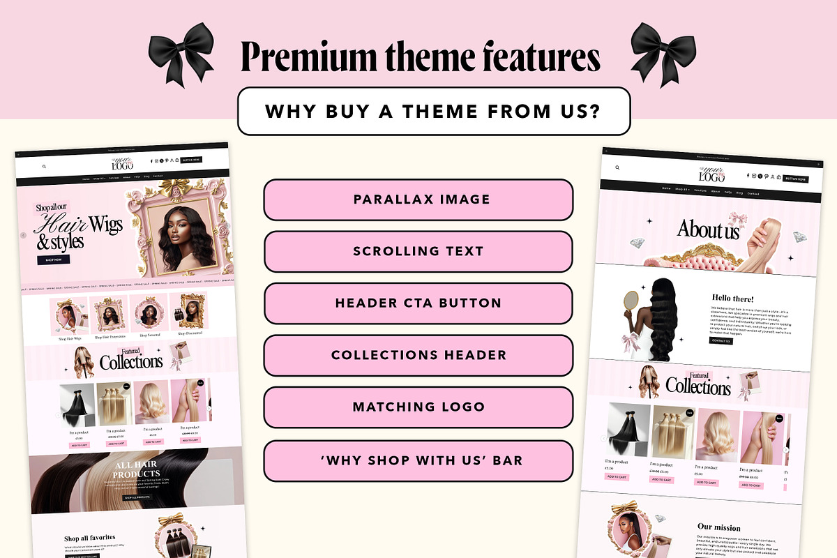 Hair Extensions Wigs Shopify Theme, a Shopify Template by Template Twist Shop (Photo 5 of 8)