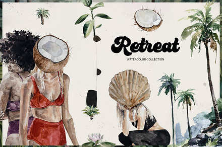 Tropical Retreat collection, a Healthcare Illustration by Purple