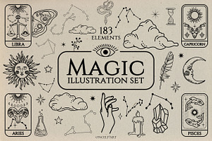 Magic illustration set, an Illustration by Onceli*art