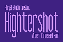 Hightershot – Modern Condensed Font