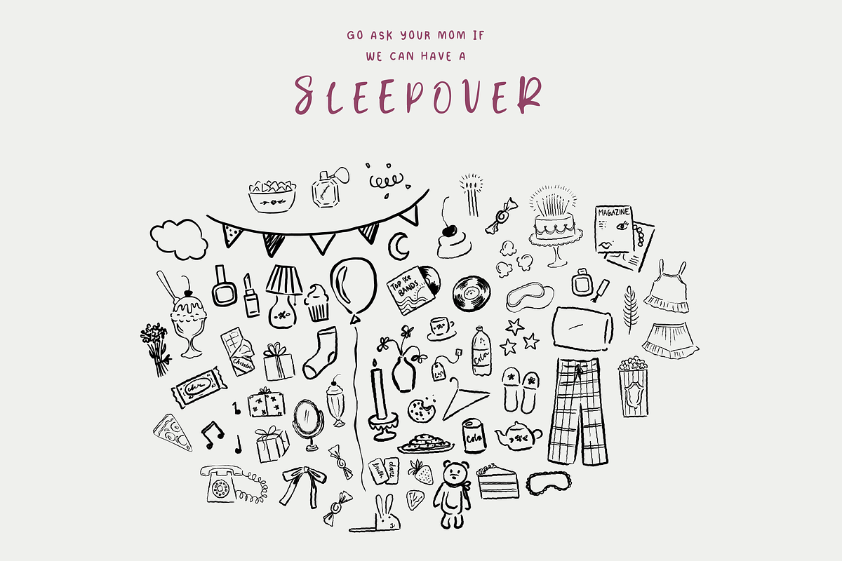 Sleepover Clipart, an Icon by Jordyn Grace Design (Photo 2 of 7)