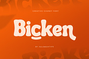 Bicken - Chunky Serif Font, a Serif Font by Salamahtype (Thumbnail 1 of 8)