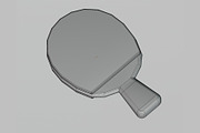 Table Tennis Racket and Ball, an Object 3D Model by fahad121 (Thumbnail 7 of 8)
