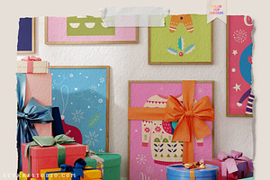 Colorful Frame Mockup Festive Party