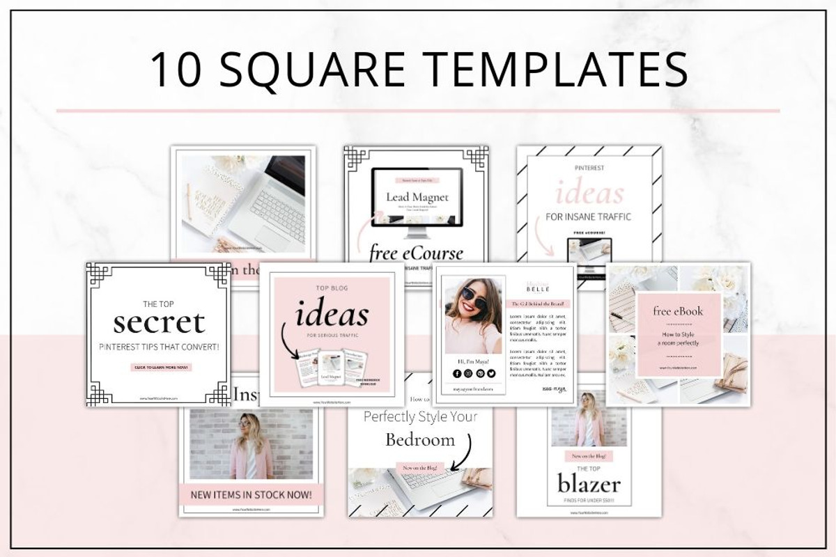 Social Media Pinterest Canva + PSD, a Social Media Template by Lady Boss Studio (Photo 3 of 7)