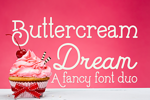 Buttercream Dream - a fancy font duo, a Font by Amber Nest Design