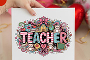 Preppy Teacher Valentine Png, Teache, an Illustration by Designking (Thumbnail 1 of 6)