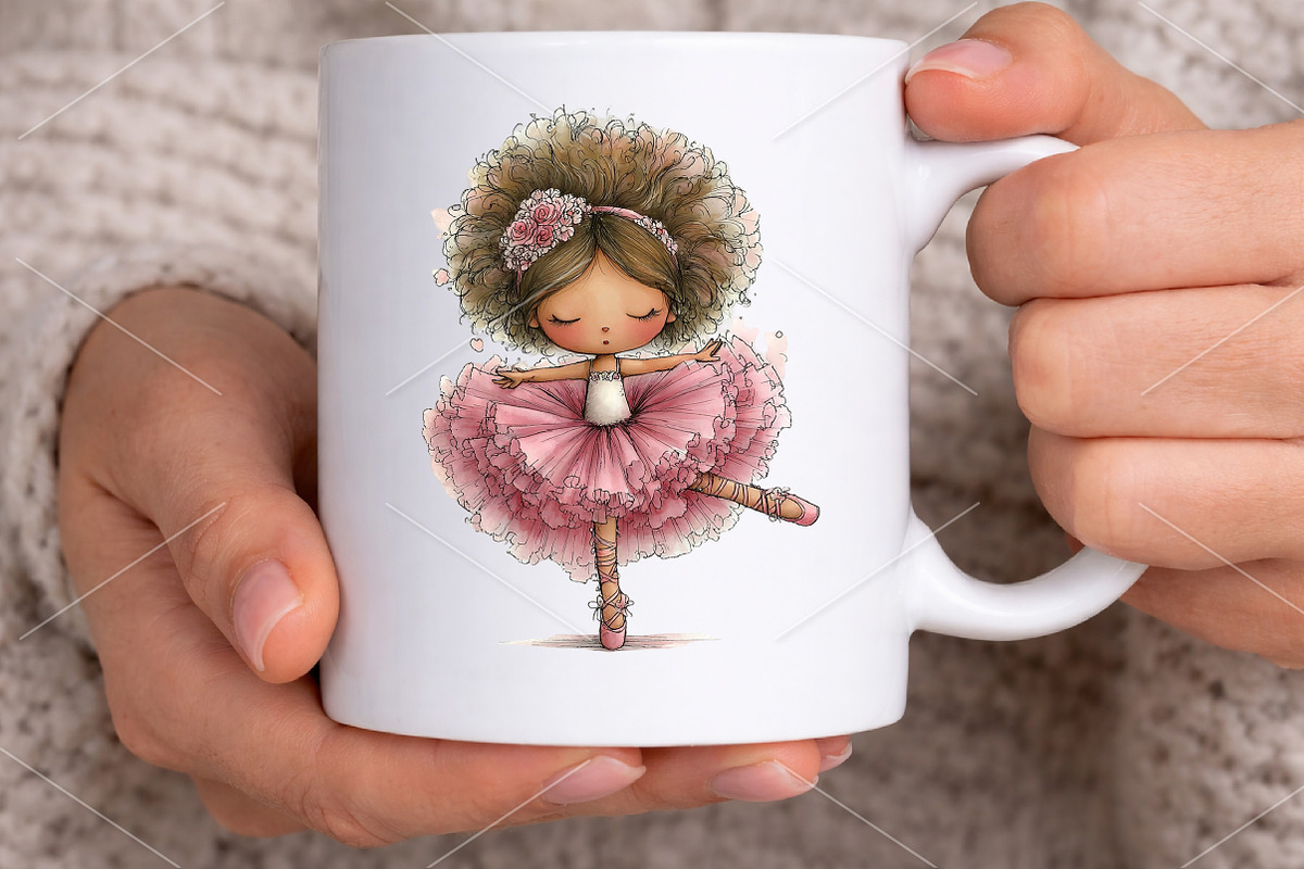 Whimsical Pink Ballerina Girl PNG, a Seasonal Illustration by Canvas Craft (Photo 6 of 7)