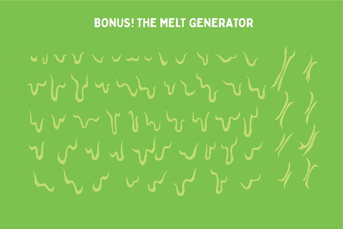 Halloween Zombie Fonts | Melt!, a Font by tomatstudio (Photo 10 of 11)