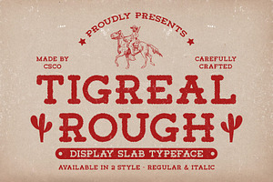 Tigreal Rough, a Slab Serif Font by Craft Supply Co.