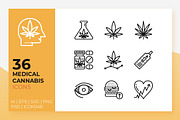 Medical Cannabis Icons, a Healthcare Illustration by Becris (Thumbnail 1 of 3)