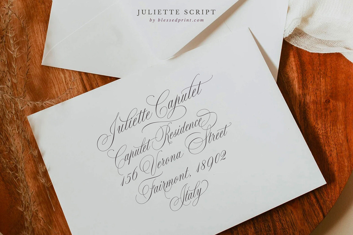 Juliette – Romantic Wedding Script, a Script Font by Blessed Print (Photo 12 of 34)