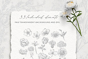 Line Art Wildflowers Clipart, a Decorative Illustration by BlumenSoul (Thumbnail 7 of 9)