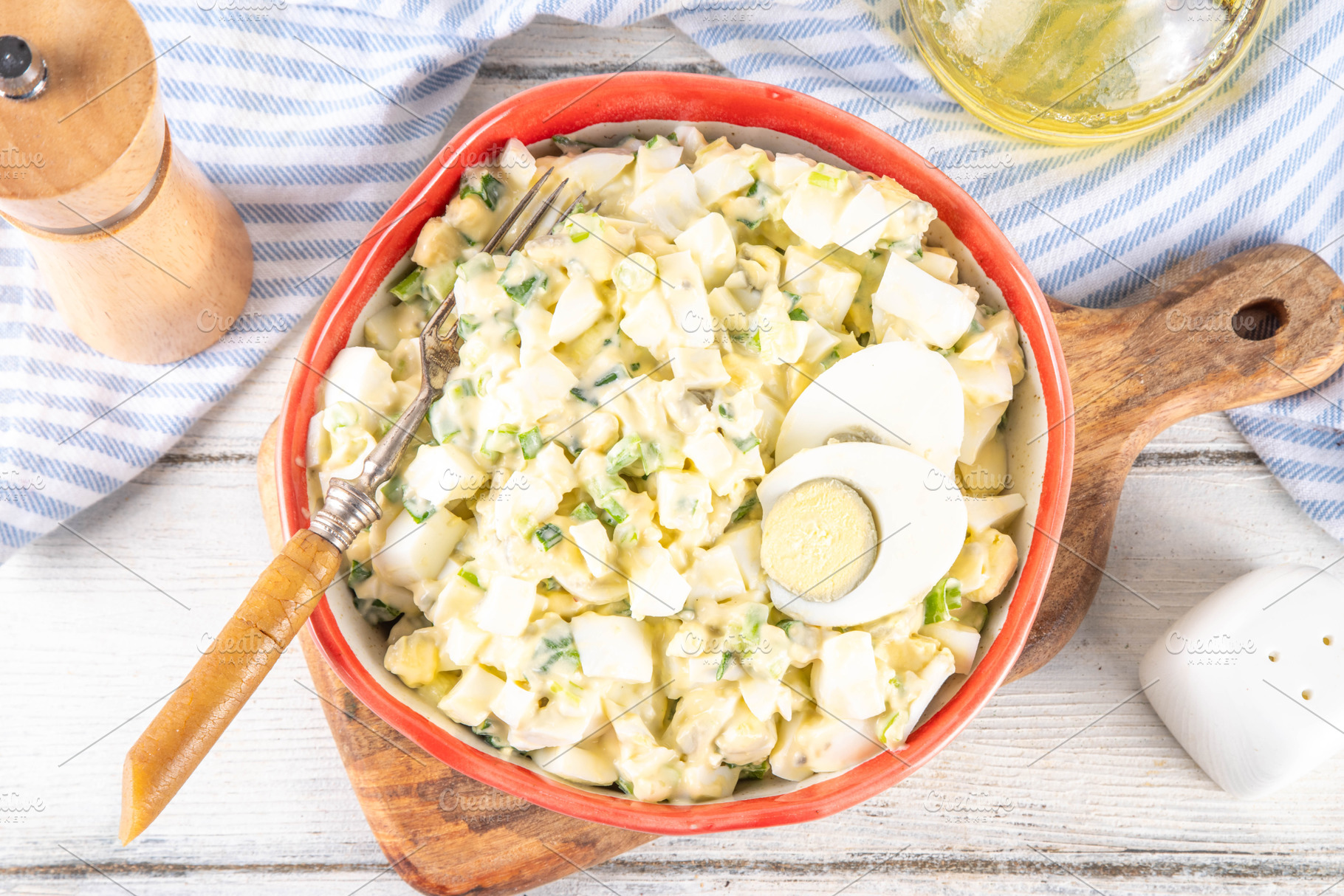 Spring egg salad, traditional foods for Easter holiday dinner, a Food & Drink Photo by Rimma