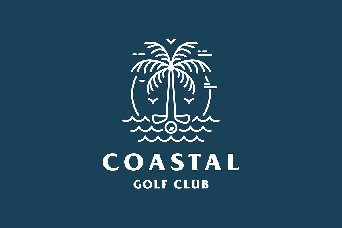 Palm Tree Beach Golf Logo, a Branding & Logo Template by Buqancreative (Photo 2 of 4)