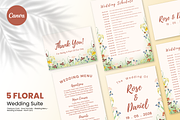 Floral Wedding Suite Canva Template, a Marketing Template by ArbaStudio (Thumbnail 1 of 5)