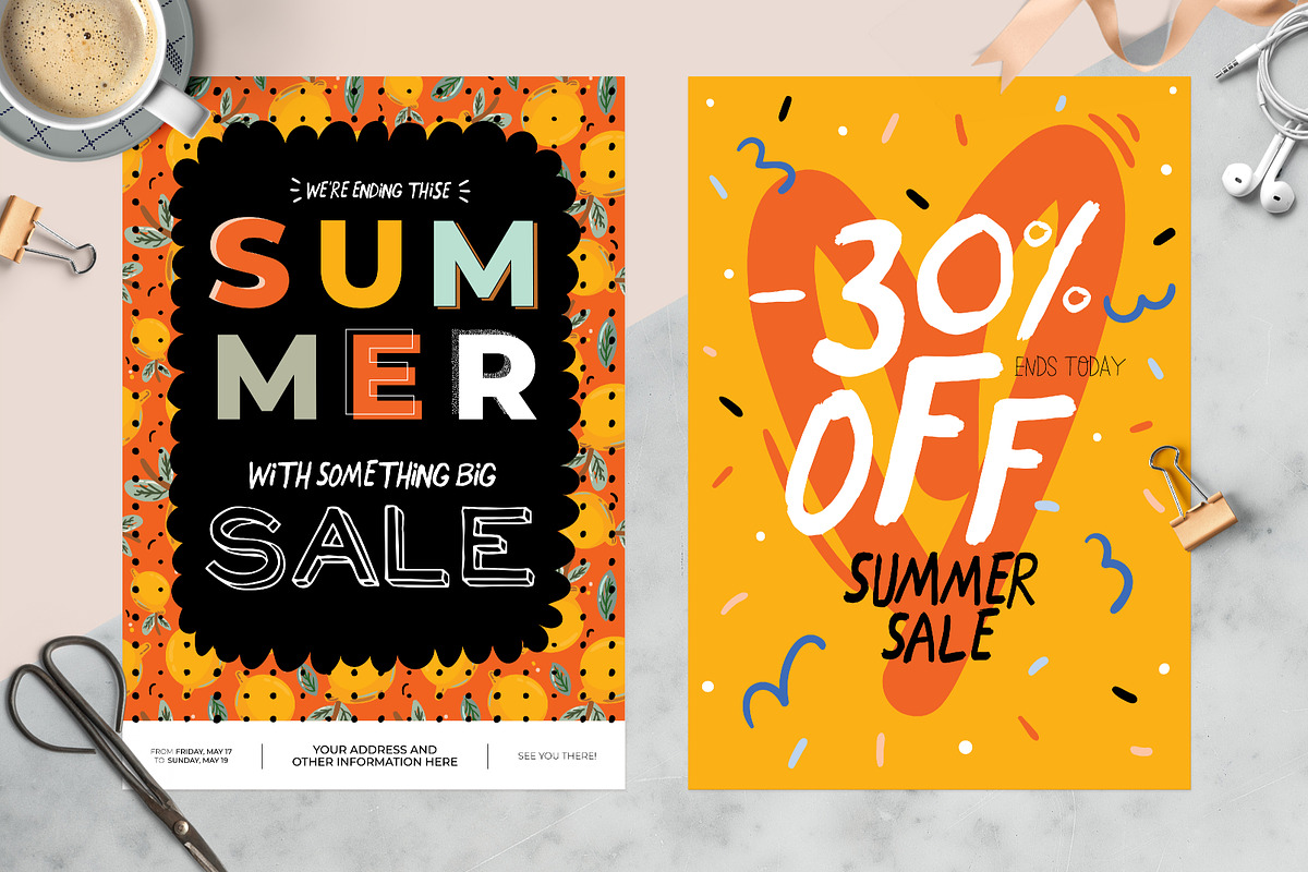 Summer Sale Posters, an Object Graphic by Ruslana Lubenets (Photo 7 of 10)