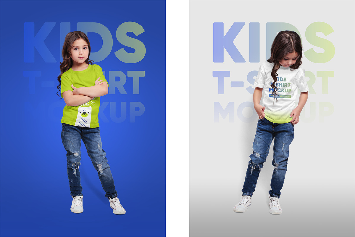 Mixed Kids T-Shirt PSD Mockups Vol5, a Shirt Mockup by Hi, Mock-Up! (Photo 10 of 15)
