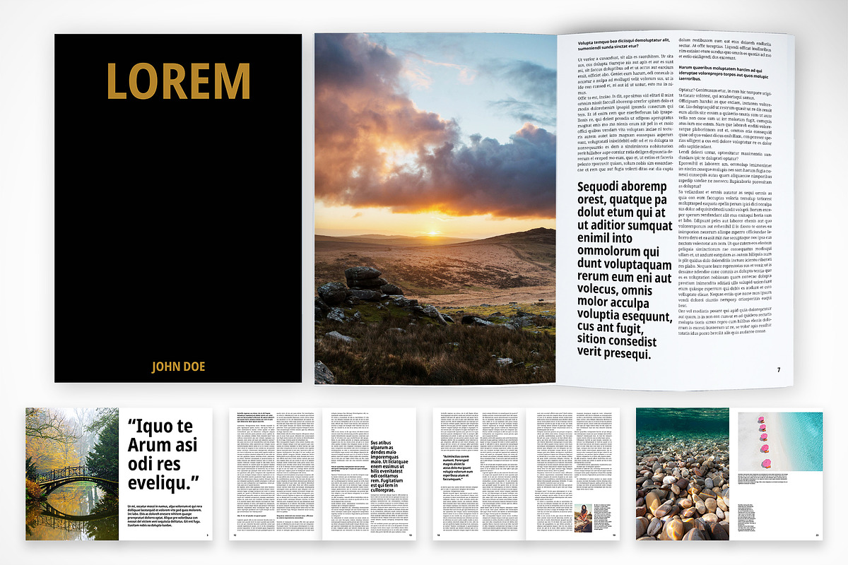 Minimalist Black & Gold Magazine, a Magazine Template by McLittle Stock (Photo 1 of 5)