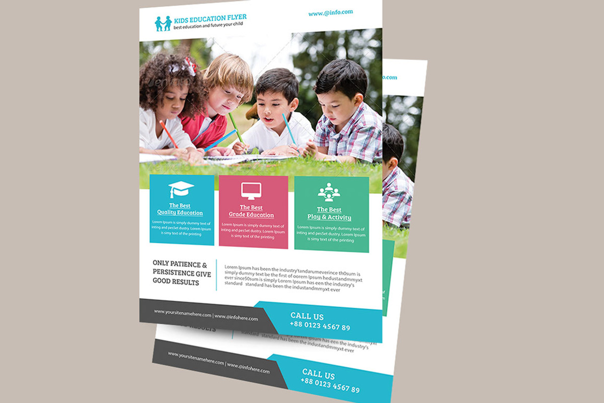 Education Flyer Template, a Flyer Template by TheGraphicsWorld (Photo 2 of 6)