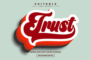 Trust 3D Editable Text Effect