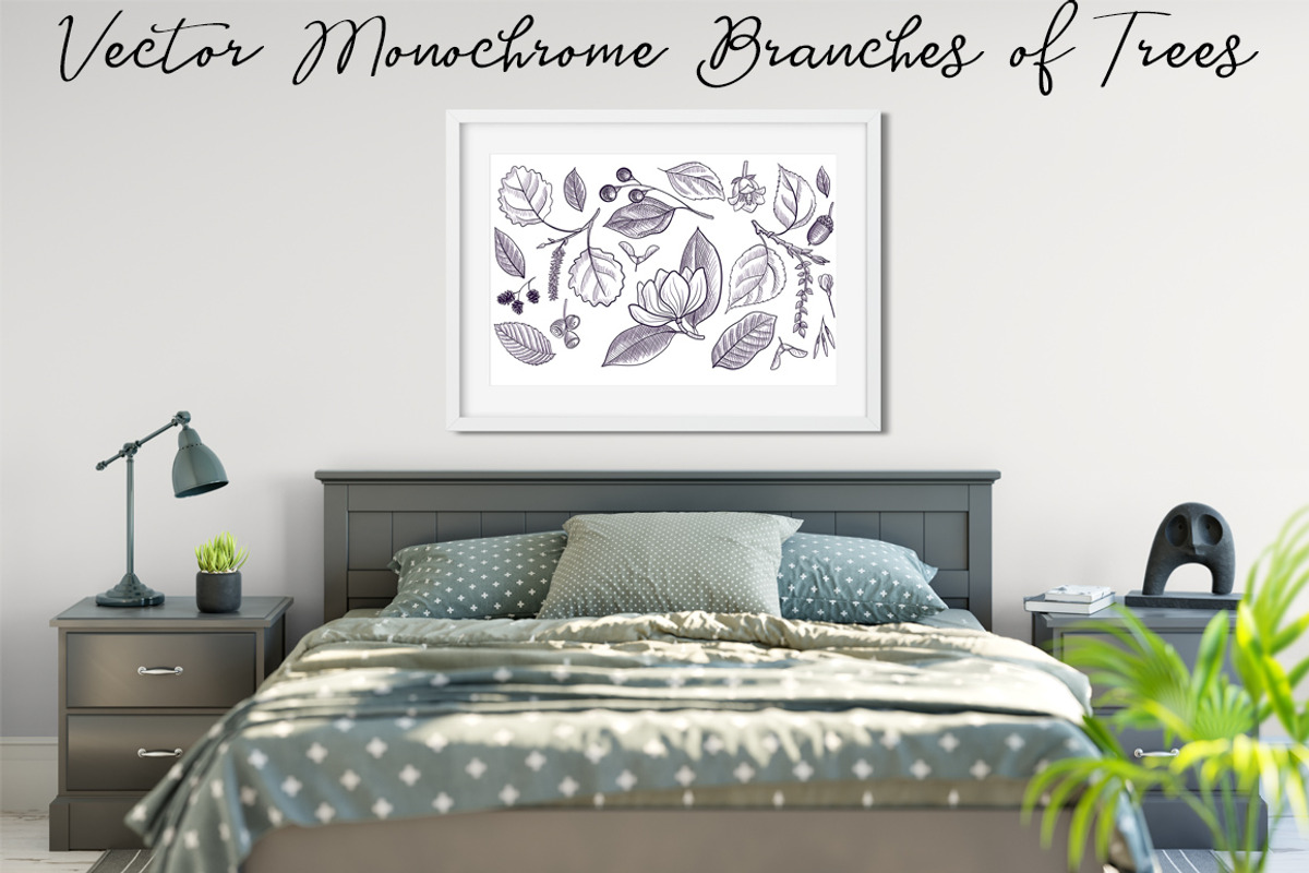 Vector Monochrome Branches of Trees, an Illustration by cat_arch_angel (Photo 3 of 12)