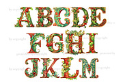 Christmas Alphabet | Xmas Letters, a Seasonal Illustration by GlamArtZhanna (Thumbnail 2 of 5)