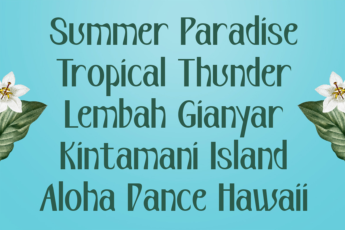 Tropical Maokai - Groovy Summer Font, a Sans Serif Font by Pekotype (Photo 5 of 14)