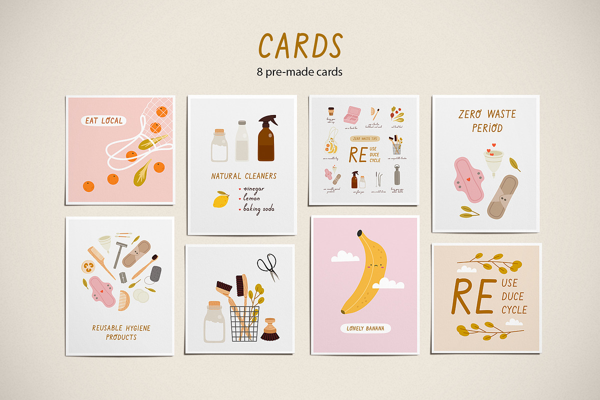 Zero Waste. Eco-friendly products., an Illustration by Sweet Corner (Photo 6 of 11)