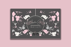 Stylish Floral Business Card