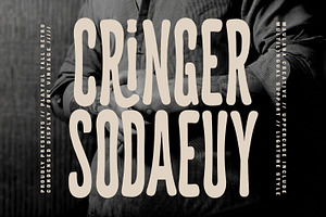 Cringer Sodaeuy Playful Condensed, a Sans Serif Font by Maulana Creative