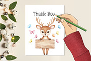 Watercolor Animal Holding A Sign Png, an Illustration by Creative Art (Thumbnail 9 of 10)