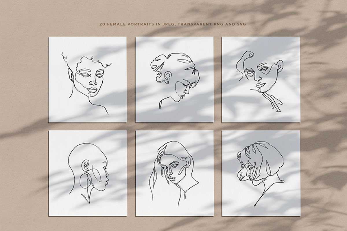 Minimalist One Line Female Portraits, a Person Illustration by Rough Edges Supply Co. (Photo 4 of 7)