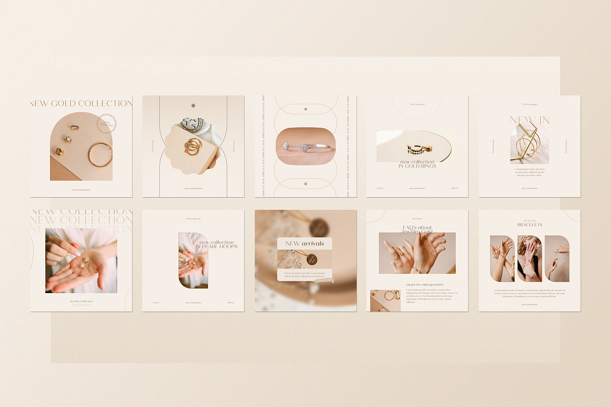 Jewelry Instagram Templates CANVA, a Social Media Template by