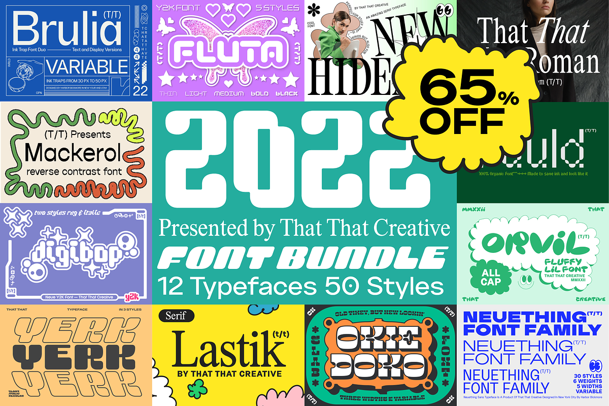 2022 Display Font Bundle, a Sans Serif Font by That That Creative (Photo 1 of 45)