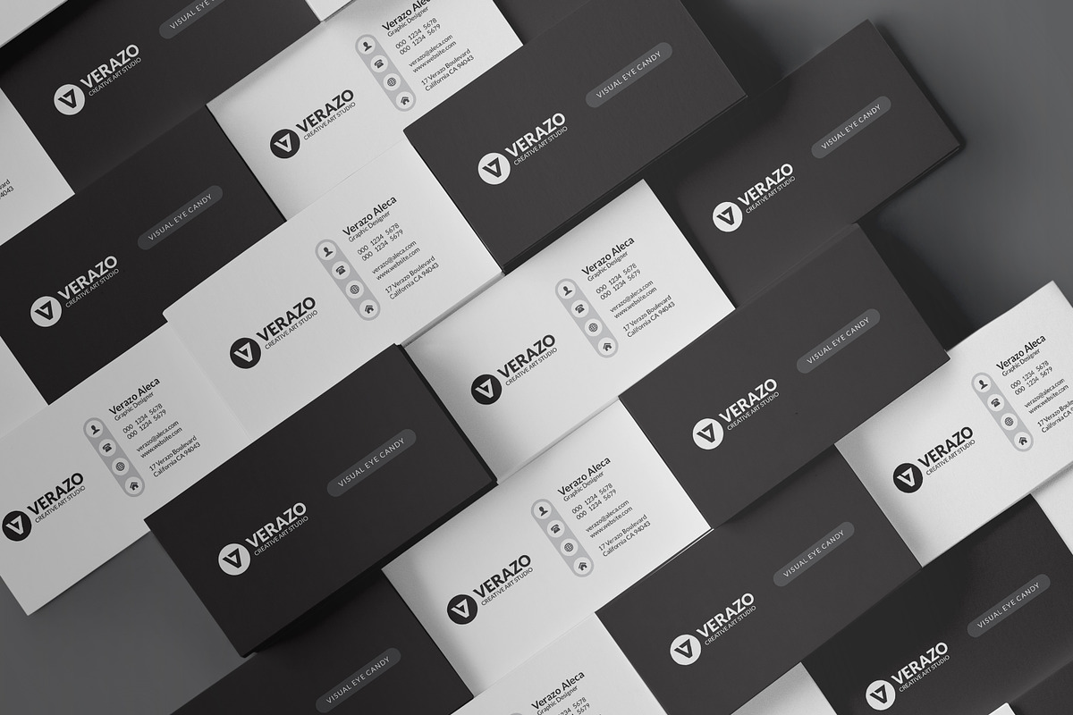 Clean Modern Business Card, a Business Card Template by Verazo (Photo 3 of 4)