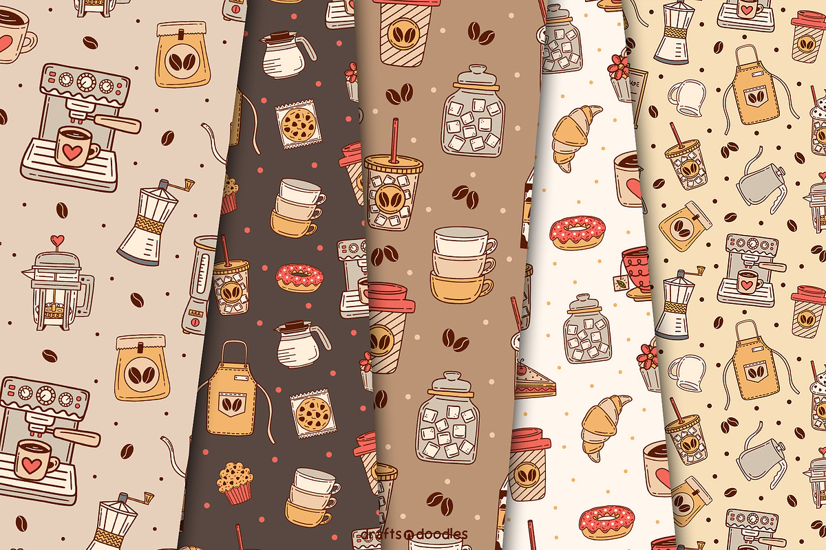 Cafe and Bakery Clipart and Patterns, a Food Illustration by Drafts n Doodles (Photo 5 of 12)