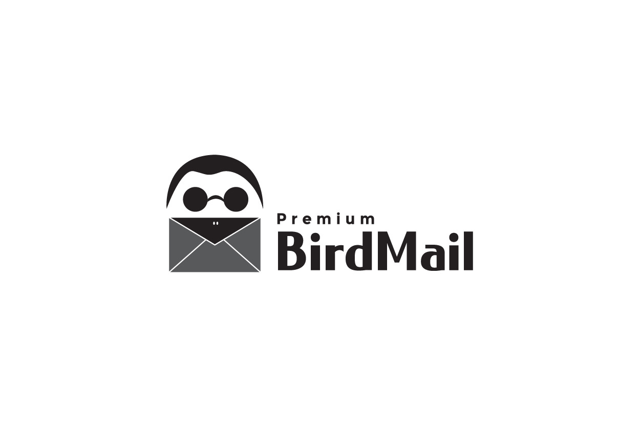 bird with mail logo symbol icon