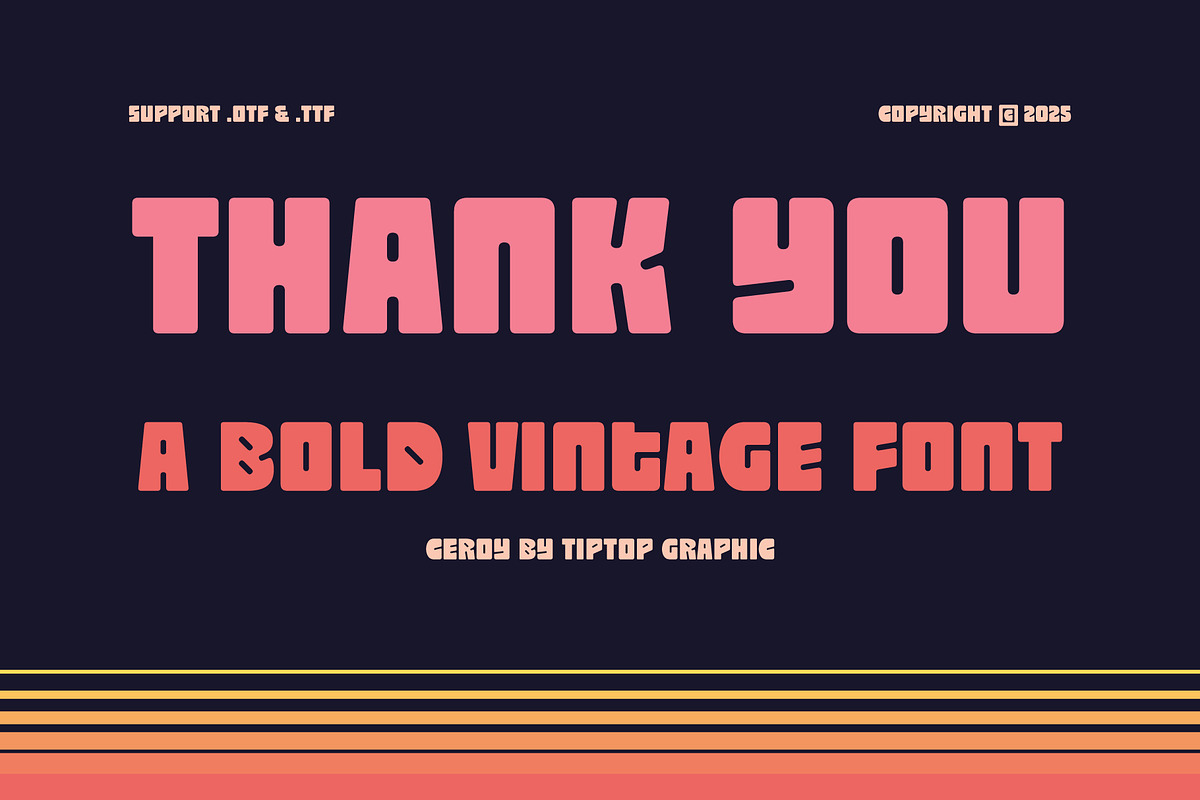 Ceroy - Bold Vintage Font, a Sans Serif Font by Tiptop Graphic (Photo 10 of 10)