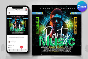Music DJ Party Night Flyer, a Flyer Template by Psd Templates