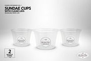 Clear Sundae Cups with Lids Mockup, a Cups & Container Mockup by INCDesign (Thumbnail 12 of 14)